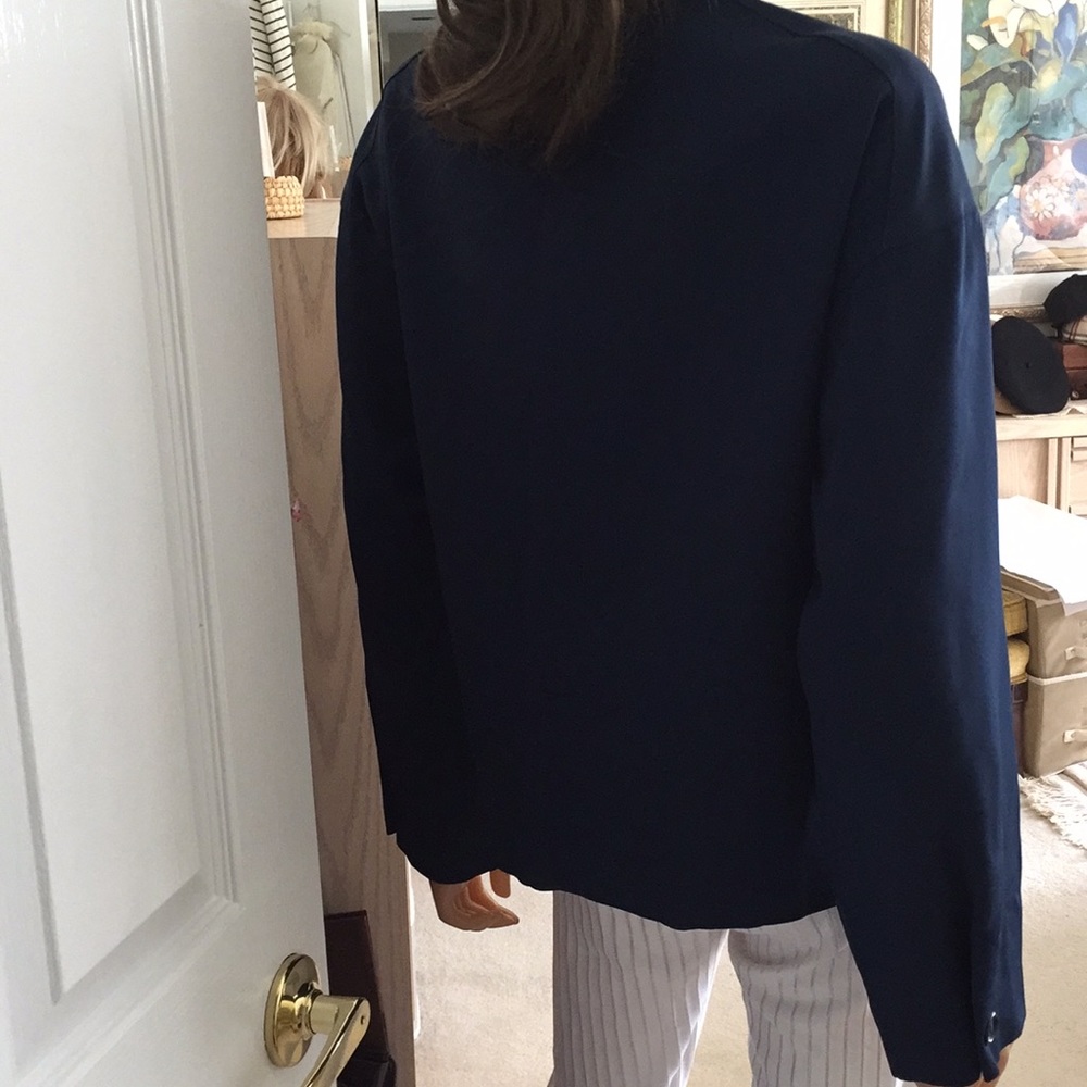 Pendleton Blue Collarless Virgin Wool Blazer Size… - image 6